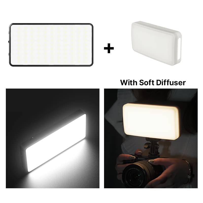 200 LED Video Light ULANZI Camera Light Dimmable 2500K-9000K Bi-Color Temperature, Panel Light with LCD Display CRI 90+Built in 5000mAh Battery lighting for Studio YouTube Interview Vlog