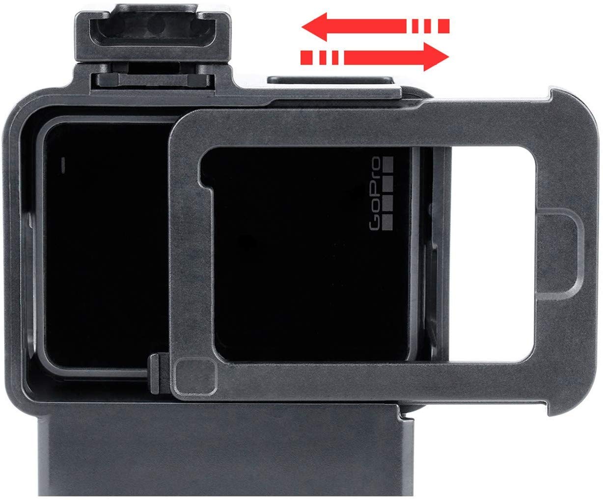 ULANZI V2 Vlogging Protective Housing Case Shell - Frame Cage with Cold Shoe Mount for Microphone LED Video Light, Compatible with GoPro Hero 5 6 7,Action Camera Accessories