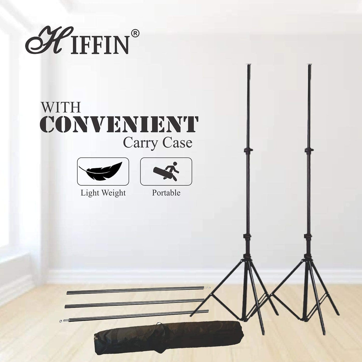 HIFFIN 60x60cm Portable Photo Studio Light Box, Professional Dimmable Tent with 288 High CRI Dual Magnet LED Lights, 5 Backdrops & Controller Adapter for Product Photography