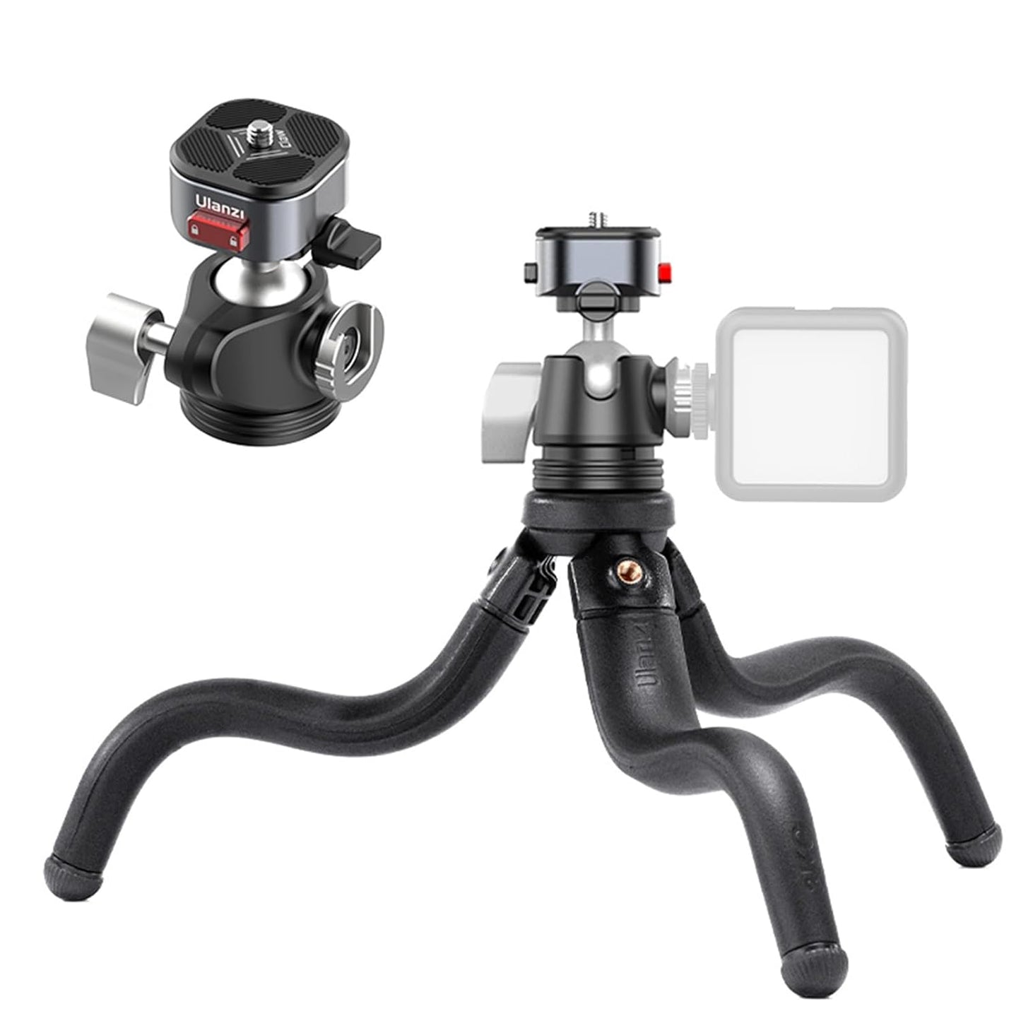 ULANZI MT-68 Claw Camera Flexible Tripod, Mini Quick Release Tripod Stand with 1/4'' Screw for Magic Arm, Universal Travel Desktop Selfie Stick for DSLR Compatible with Canon Nikon Sony Cameras Vlog