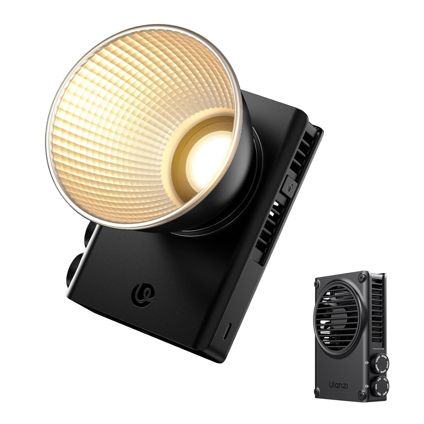Ulanzi C01 100W COB Lights - PD 3.0 Powered, Led Video Light 2700K-6500K,14500Lx,CRI 96+, Knob Control, Compact & Lightweight (343g), Type-C Power Supply,for Portrait/Studio Lights,Mini Bowens Mount