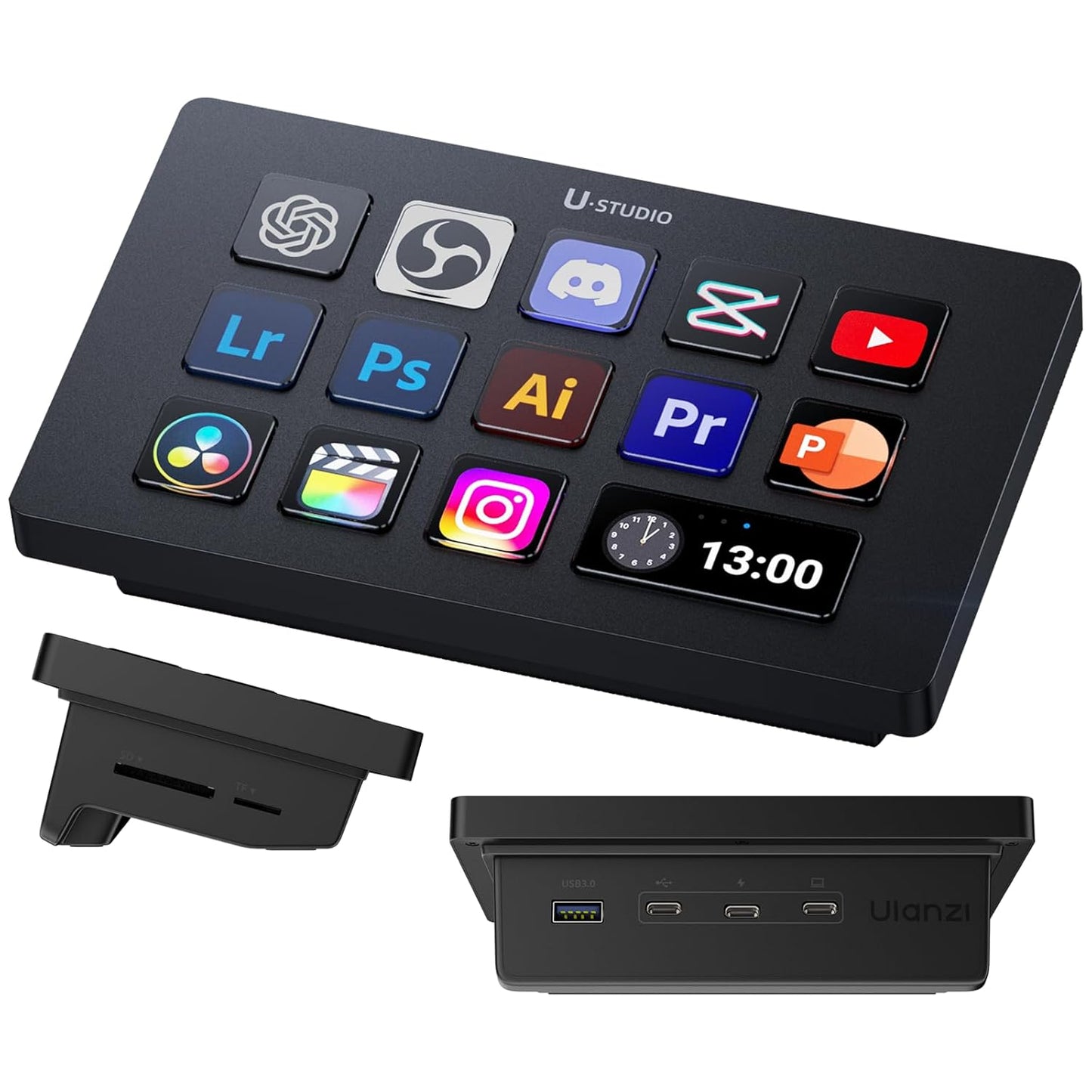 ULANZI D200H U-Studio Desktop Overhead Camera Stand, Adjustable Phone & Camera Mount for Video Recording, Live Streaming, Unboxing, Online Teaching & Content Creation