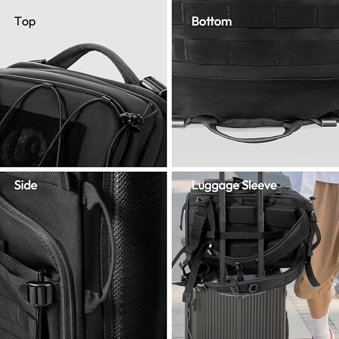 ULANZI BC007 Camera Bag, Tactical Camera Backpack 28L Lightweight Aluminum Frame Travel Bag for Photographers Women Men DSLR Camera Case
