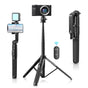 ULANZI SK-03 1.6 Meter Selfie Stick 3 in 1 Stable Selfie Tripod Stand for Smartphone, Extendable Phone Tripod with Detachable Remote, Compatible with Smartphones, Camera, Action Cameras