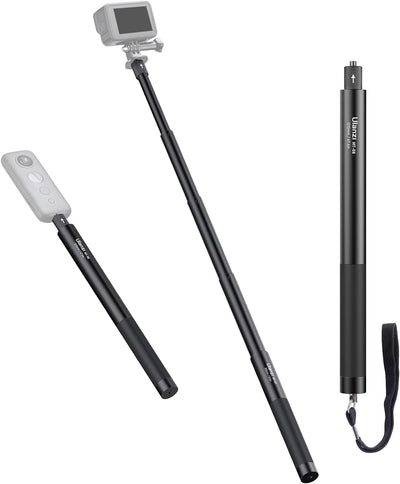 Ulanzi MT-58 Extendable Selfie Stick with 1/4'' Threaded for Action Cameras, Smartphones, Lightweight and Portable for Vlogging, Traveling, Hiking, etc. (4')…