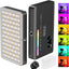 ULANZI VL120 RGB Video Light, Pocket LED On-Camera Light, Built-in 3100mAh Rechargeable Battery, 360 Full Color 20 Light Effects, CRI?95 2500-9000K, Black, (2495)