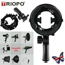 HIFFIN® Triopo Tr-05 S-Type Bowens Mount Bracket Multi Shoe for Godox V1 Flash Softbox