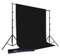 HIFFIN® Photography Accessories Backdrop Photo Light Studio Muslin Background Stand Backdrop Support System Kit (Stand with Curtain, Black)