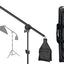 HIFFIN Photo Studio 9 FT Light Stand with 4.5 FT Boom Arm and Empty Sandbag for Supporting Softbox Lighting Photography Tripod with Carry Bag