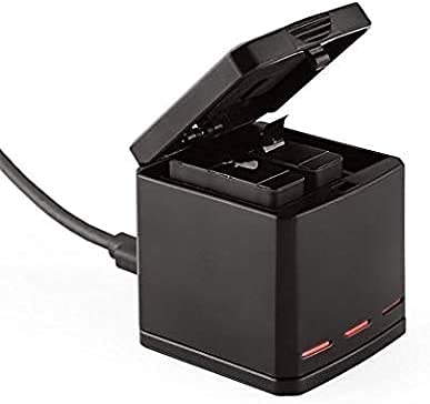 HIFFIN 3 Channel GP-FXD-901 Battery Charger Compatible with Go Pro Hero 11 10 9 Black Action Camera with USB Cable Hero 9 10 11 Black Accessories