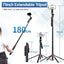 ULANZI MA09 Extendable Phone Tripod, 71" Selfie Stick Phone Vlog Tripod Stand Quadrapod with All in 1 Phone Clip, Travel Tripod Phone Holder with Rechargeable Remote for iPhone Sony Canon GoPro