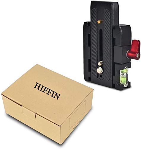 HIFFIN® Universal Quick Release Camera Adapter Mount System with Slide Plate with 1/4" and 3/8" Screws for Benro, Manfrotto & Other Professional Tripods (Quick Release Plate)