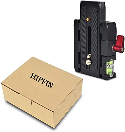 HIFFIN® Universal Quick Release Camera Adapter Mount System with Slide Plate with 1/4" and 3/8" Screws for Benro, Manfrotto & Other Professional Tripods (Quick Release Plate)
