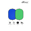 HIFFIN 2-in-1 Green|Blue 150CM X 200CM Photo Video Studio Collapsible Background Panel, Full Cotton Photography Background with Carrying Case (Green/Blue)