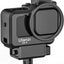 HIFFIN Helmet Chin Strap Mount Housing Cage for Go pro 9,10 Ulazi G9-4 Cold Shoe Mount Compatible with Tripod Selfie Stick