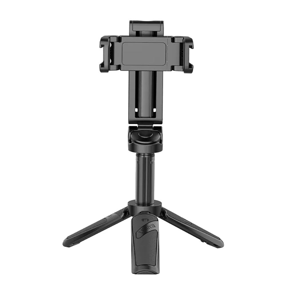 ULANZI Jj02 Selfie Stick Tripod,Extendable Grip Phone Tripod with Detachable Remote Pocket Size,3-in-1 Mini Phone Grip 2 Cold Shoe,10M/393.7'' Wireless Shutter,Vlog Livestreaming Photography,Black