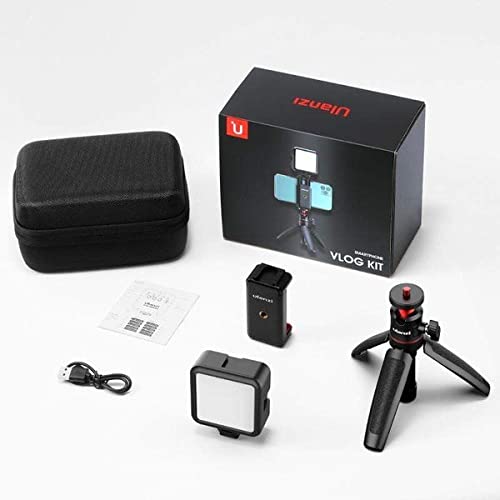 HIFFIN Ulanzi ST-07 Vlogging Kit,VL-49 Led Light | MT-08 Extension Vlog Tripod Stand Handle Grip