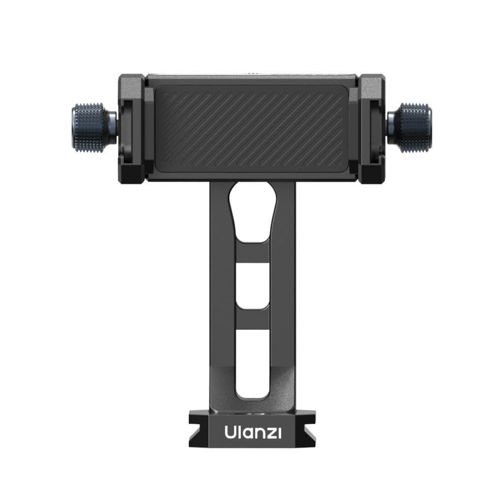 ULANZI MA53 Metal Phone Tripod Mount – Universal Smartphone Adapter with Arca Swiss & Uka Port, Dual Cold Shoe, 360° Rotation Holder for iPhone, Samsung, Vlogging & Video Shooting