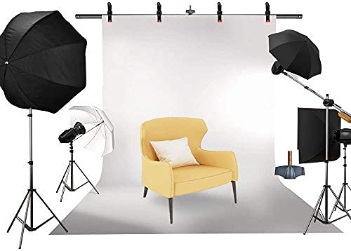 HIFFIN T-Shape 9x6 Ft Backdrop Stand, Adjustable 6ft Wide, 9ft Tall Heavy-Duty Background Support System for Photographic Studios, Parties, Birthdays, and Video Shoots (T-Shape Kit)