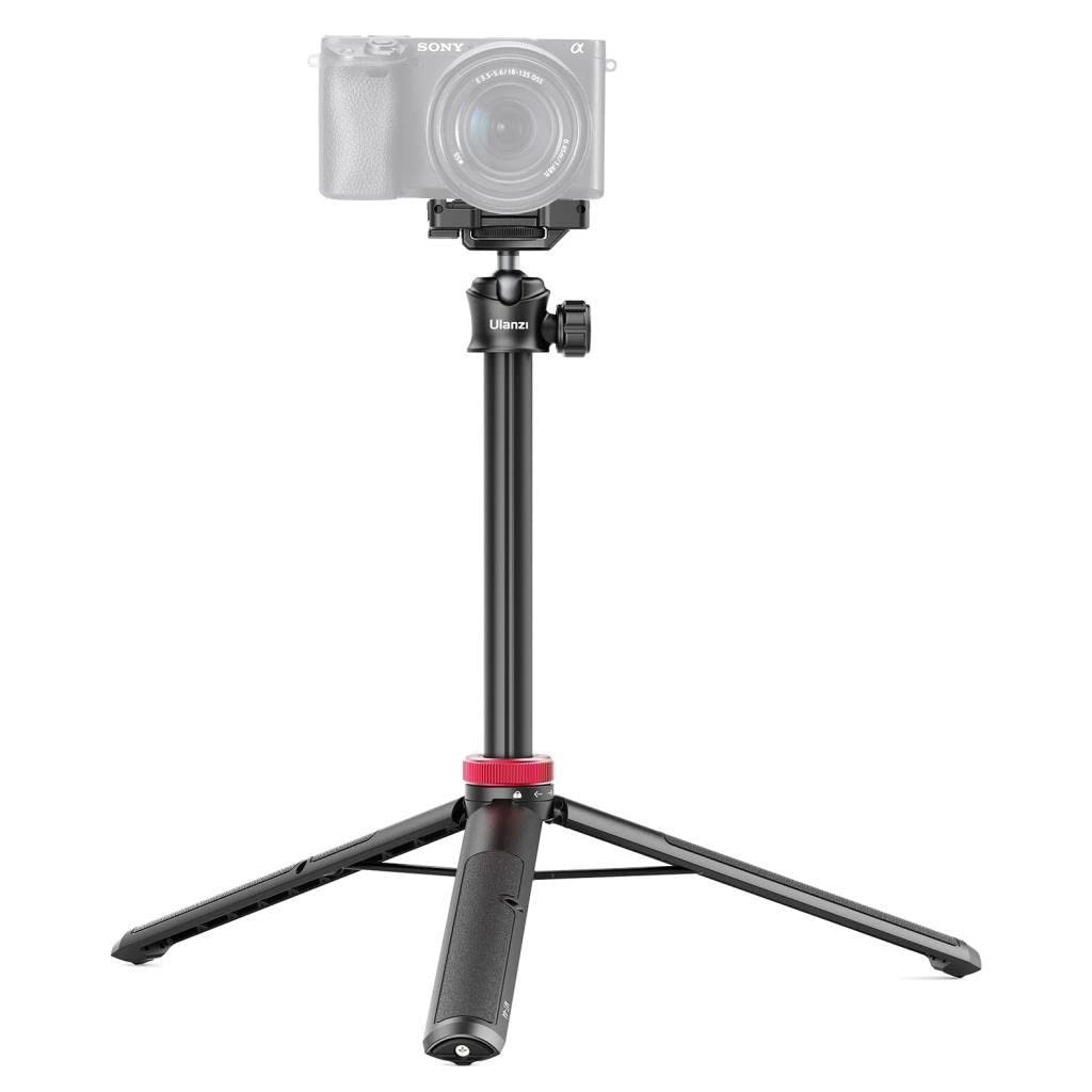 ULANZI MT-44 Extendable Phone Tripod, 44 Selfie Stick with 360° Ball Head, Compatible with iPhone, Sony, Canon, Gopro, Lightweight for Travel, Black