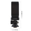 Hiffin Adjustable Angle Pole Swivel Hot Shoe Mount 1/4" Screw Hot Shoe Mount Adapter with Universal Mobile Phone Clip Holder for Mounting Video Camcorder Monitors