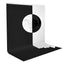 Hiffin White Black Screen Backdrop 8x12 ft, 2-in-1 Reversible Photography Backdrop Background, Chromakey Black Screen White Backdrop for Photoshoot Televison Zoom Live Streaming Black & White