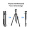 Ulanzi MT-59 Camera Tripod Monopod | Boom Arm Extension for Product Food & Macro Photography| 1/4'' screw hole | Payload 15KG | Weight 2.45Kg | 4 sections 21-176cm | Carry Bag | 1 Year Warranty