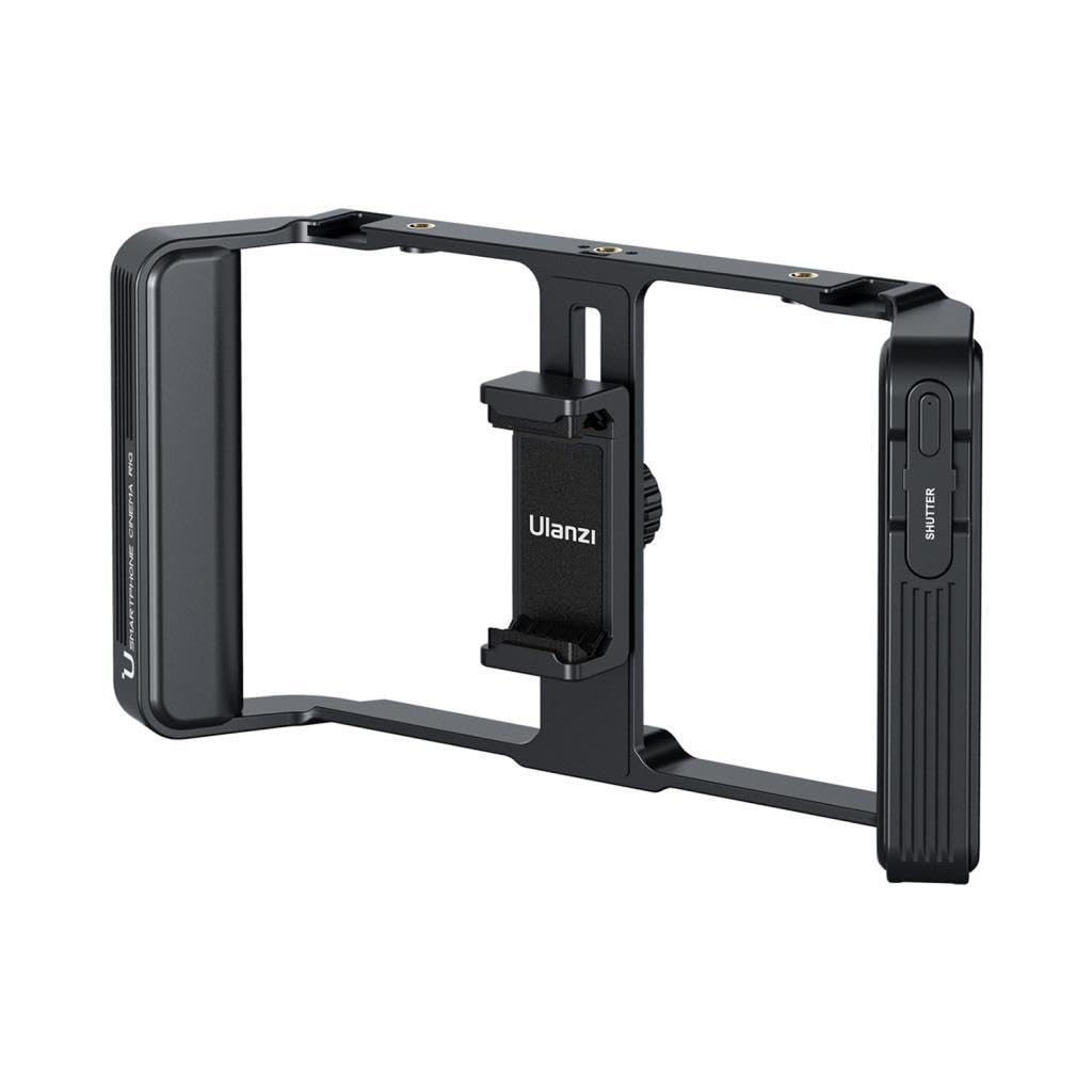 Ulanzi MA05 Universal Phone Cage with Horizontal & Vertical Photography Clamp (58-89mm), Smartphone Video Rig Stabilizer with 10M Bluetooth Remote Control