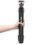 ULANZI MT-55 Ombra Travel Tripod, 62.2 Professional Camera Tripod, Aluminum, Max Load 17.6 LB, 360° Ball Head, Quick Release Plate, Phone Holder Included, Black