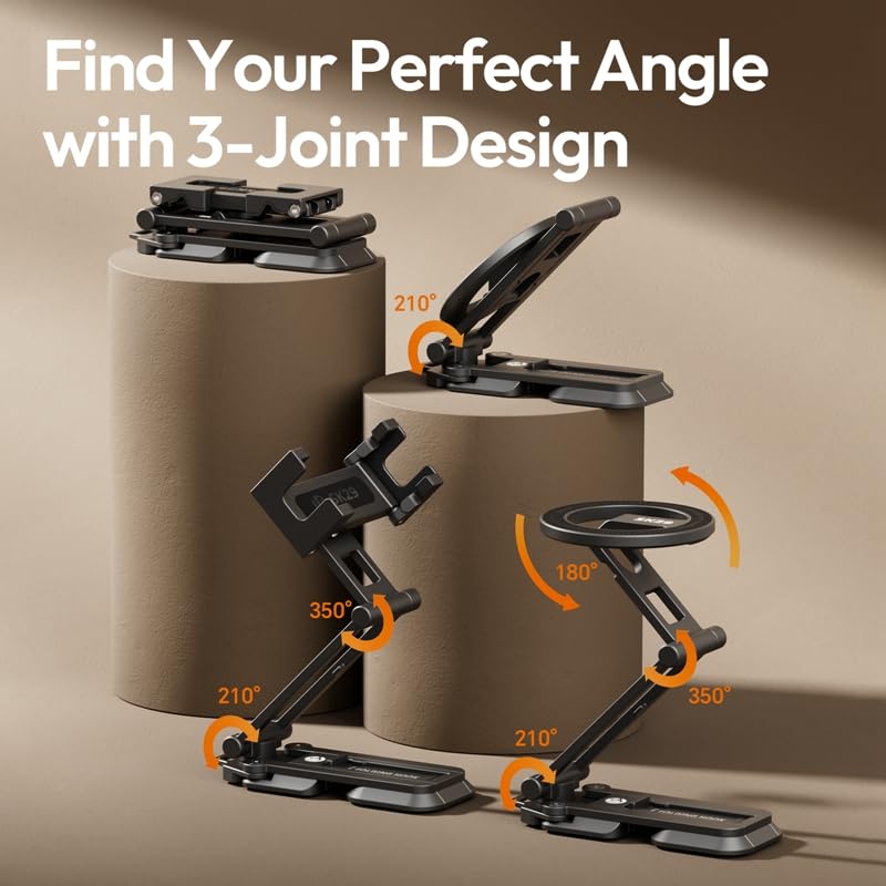 ULANZI SK29 Magnetic Phone Tripod & Foldable Mini Stand with MagSafe Holder, Aluminium Mobile Tripod with 1/4” Screw, UKA & Arca-Swiss Base, Portable Vlogging & Travel Accessory for iPhone 17-12