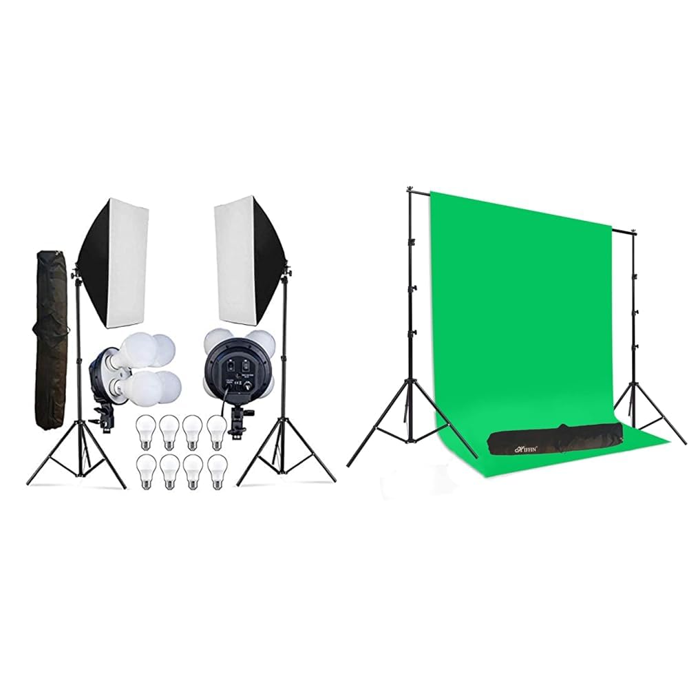 HIFFIN PRO HD Mark 2 Point Studio Lights for Photography and Video Shooting, Continuous Softbox Ligh