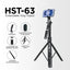 HIFFIN HST-63 Selfie Stick with Tripod Stand – 63 Inches Ultra-Long, Tri-Leg Reinforced Stability, 360° Rotatable Handle, Detachable Bluetooth Remote – Ultimate Gear for Vlogging, Cameras.