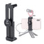 ST-02L Vlog Phone Tripod Mount w Cold Shoe Mount 1/4'' Screw, Aluminum Phone Holder Clamp Adapter Apply for Microphone LED Video Light for iPhone Samsung OnePlus Pro Vlogging Setup
