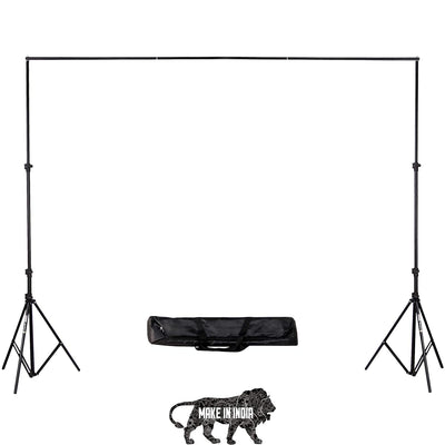HIFFIN® Studio Background Stand Kit (9ft X 9ft) for Backdrop Photography and Videography, Height Adjustable, Portable and Foldable Stand Kit with Carry Bag