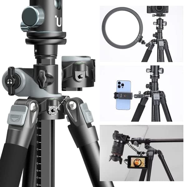 Ulanzi MT-59 Camera Tripod Monopod | Boom Arm Extension for Product Food & Macro Photography| 1/4'' screw hole | Payload 15KG | Weight 2.45Kg | 4 sections 21-176cm | Carry Bag | 1 Year Warranty