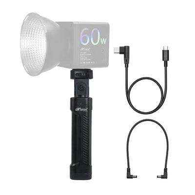 HIFFIN HBP-20000 Battery Handle Grip 20800mAh 100W USB-C PD Output with Power Indicator & 1/4" Screw Mount for DSLR Camera, Video Lights, Tripods, and Filmmaking Accessories