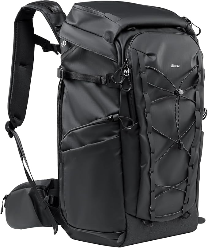 ULANZI AB01 38L Camera Backpack, Professional Camera Bag for Travel Black, Waterproof Outdoor Photography Camera Case Anti Theft for Photographers Hikers