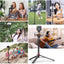 ULANZI MT-44 Extendable Phone Tripod, 44 Selfie Stick with 360° Ball Head, Compatible with iPhone, Sony, Canon, Gopro, Lightweight for Travel, Black