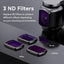 ULANZI PK-03 ND Filter Set Compatible with DJI OSMO Pocket 3-3 Pack ND16 ND64 ND256 Magnetic Filters Ultra Lightweight Only 1.2g Multi Coated HD Optical Glass Aluminum Frame