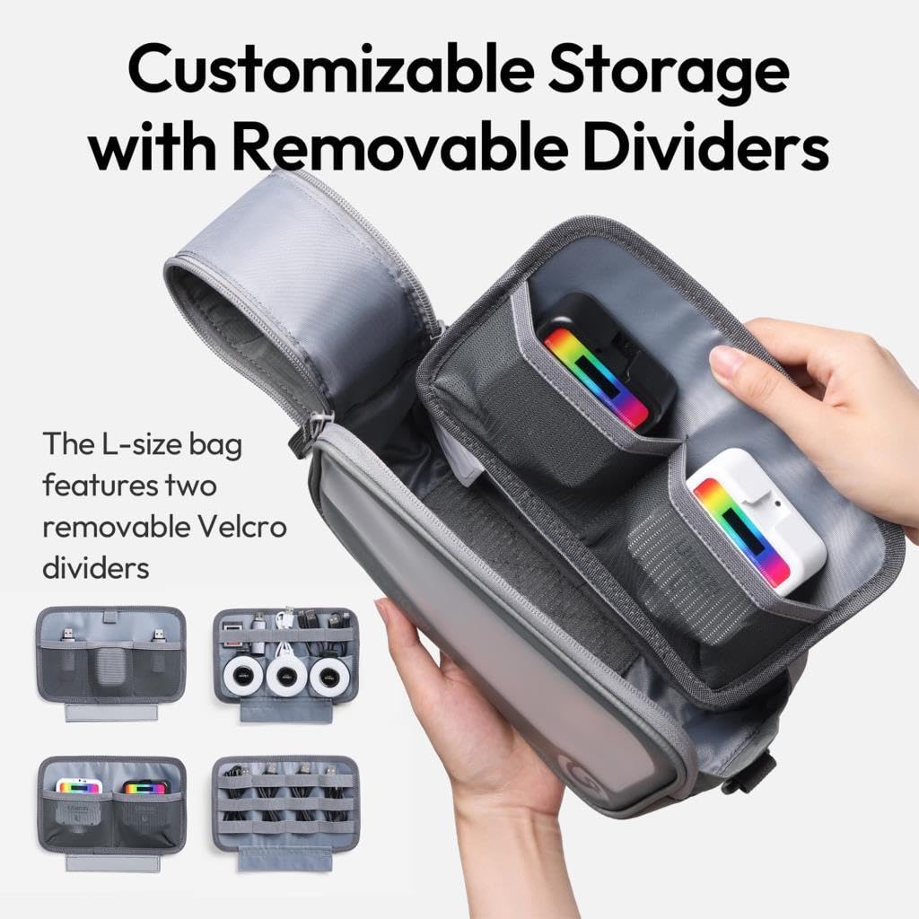 Ulanzi BP15 SeeClear Tech Pouch | Transparent Storage Bag for Cables, Chargers, Gadgets & Accessories | Travel-Friendly & Durable Organizer