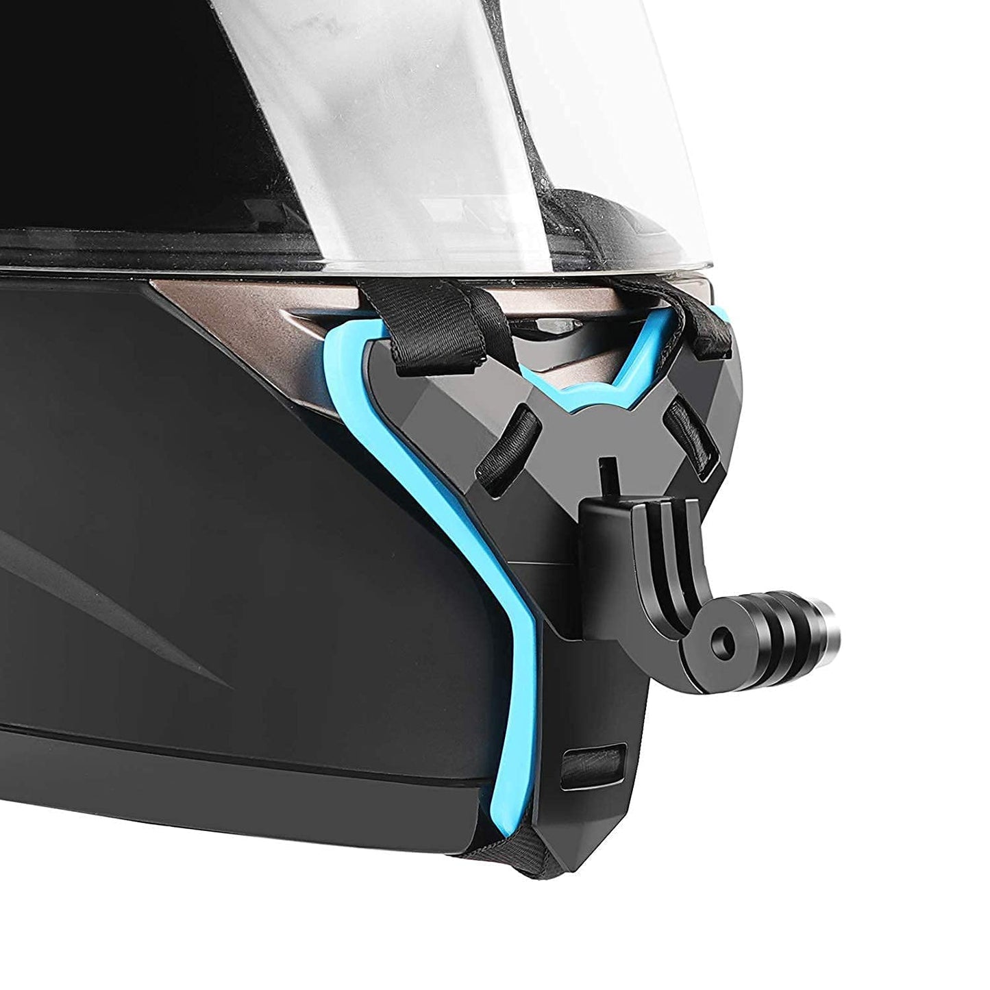 HIFFIN Helmet Chin Strap Mount Housing Cage for Go pro 9,10 Ulazi G9-4 Cold Shoe Mount Compatible with Tripod Selfie Stick