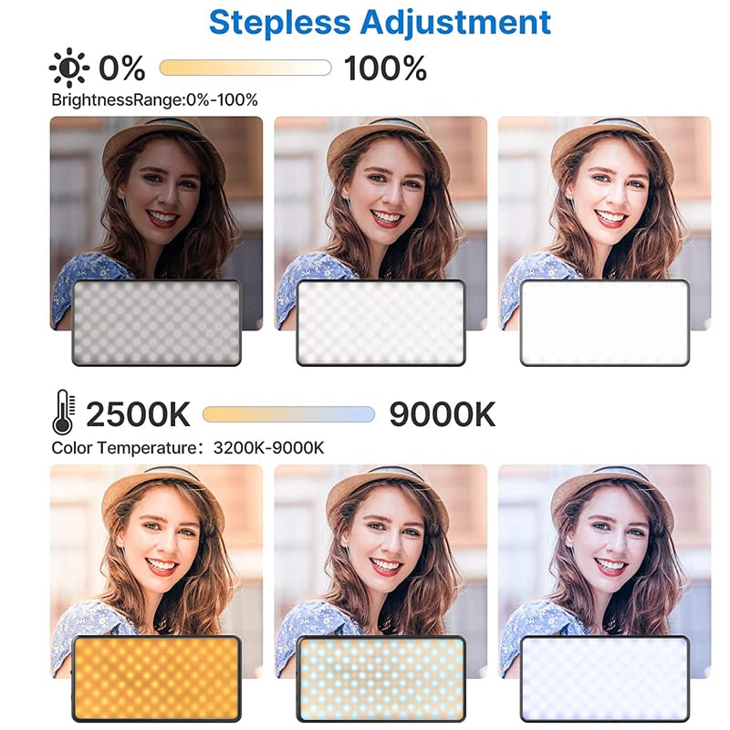 200 LED Video Light ULANZI Camera Light Dimmable 2500K-9000K Bi-Color Temperature, Panel Light with LCD Display CRI 90+Built in 5000mAh Battery lighting for Studio YouTube Interview Vlog