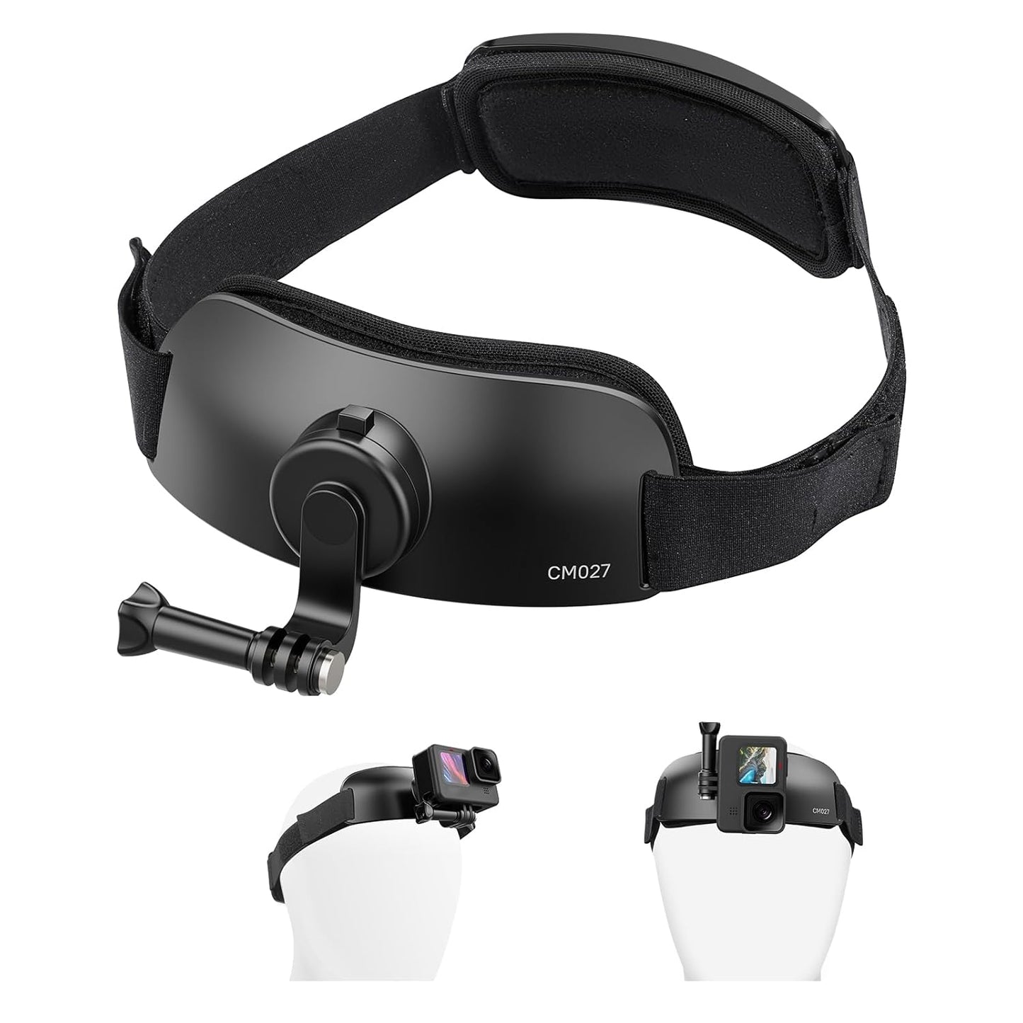 ULANZI CM27 2 in 1 Head Strap Mount for Action Camera - Quick Release Head Mount Set Support Vertical Shots Vlog Video Accessories for Action Camera, Compatible with GoPro Hero 13, 12, 11, 10, 9, 8