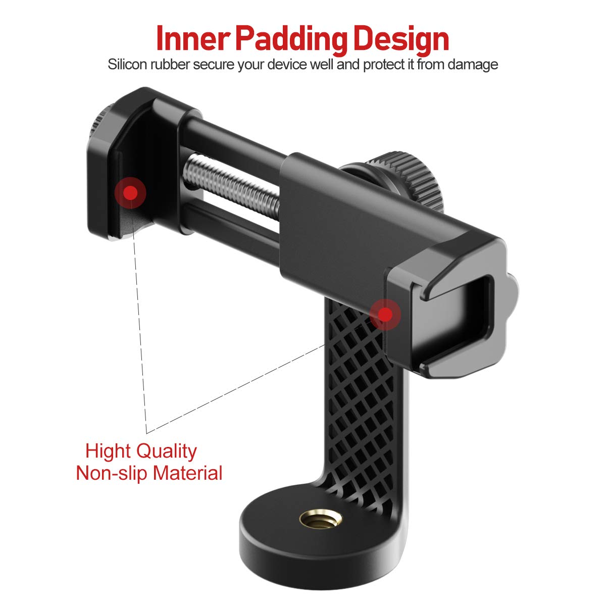 ULANZI Select Phone Hot Shoe Mount with Remote, 360° Rotation, Cold Shoe for Mic Light, 1/4 Screw Cell Phone Holder, Adjustable Clamp, Compatible with iPhone, Samsung Smartphone