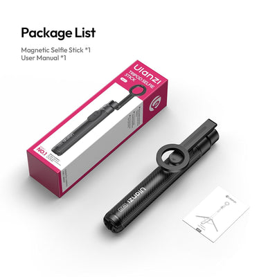 ULANZI SK27 Magnetic Mobile Phone Tripod 165 cm, Selfie Stick with Bluetooth Remote Control, 25N Magnet, Foldable Smartphone Stand, All-in-1 Portable Tripod Compatible with iPhone 17 16 15 14 13 12