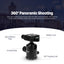 HIFFIN®Professional Metal 360 Degree Rotating Panoramic Ball Head with 1/4 inch Quick Release Plate and Bubble Level,up to 17.6pounds/8kilograms,for Tripod,Monopod,Slider,DSLR Camera,Camcorder