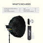 HIFFIN KL-85 (85cm) Octagonal Softbox Quick Release | Bowens Mount with Grid, 2 Diffusers & Beauty Dish | for Hiffin COB Lights & All Bowens Mount Studio Lights