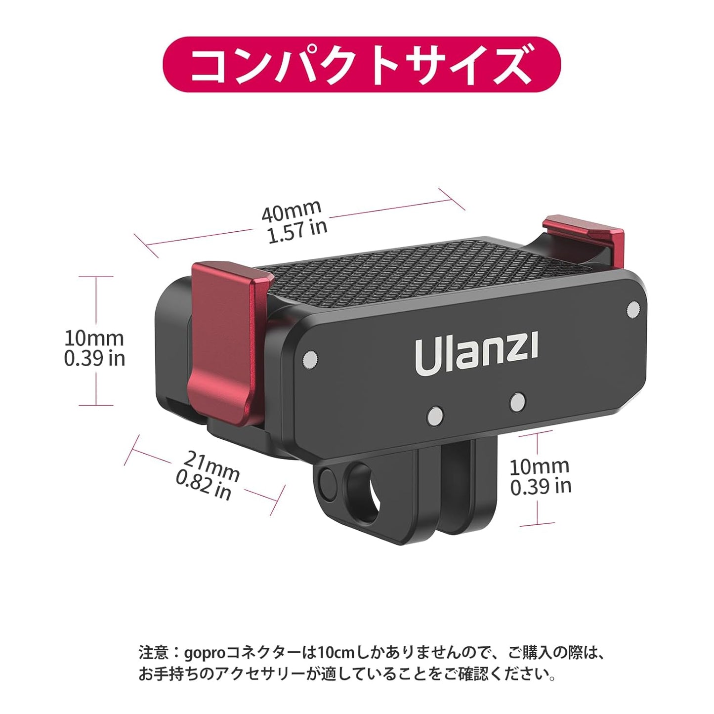 Ulanzi OA-11 Dual Interface Magnetic Mount for DJI Action 3 1/4 Screw Hole Tripod Magnetic Base Action Camera Accessories Shock Resistant Connector Aluminum Compatible with DJI Action 3/DJI Action 4