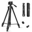 HIFFIN HTR-500 1700mm Lightweight Tripod with Mobile Holder & Carry Bag | 5kg Load Capacity | 3-Section Adjustable Stand for DSLR, Camera & Smartphone | Portable & Stable Tripod Stand