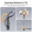 Ulanzi MA07 Magnetic Phone Tripod Mount for Magsafe, Aluminum Camera Phone Mount with 1/4" Screw, Cold Shoe Magnetic Tripod for Camera, Copatibale with iPhone 16/15/14/13/12 Series